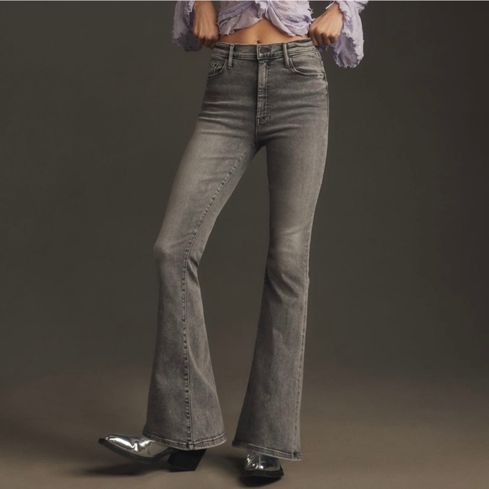 Mother Denim High Waisted Weekender Skimp, Northern Lights gray size 25